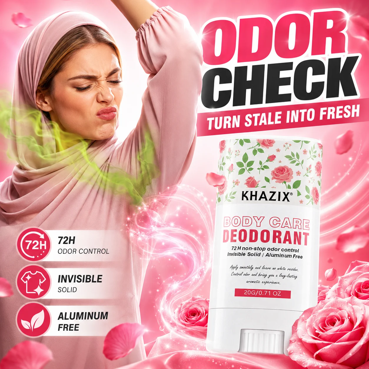 Déodorant en stick pour les aisselles | Formule anti-odeurs double action | Beurre de karité et huiles essentielles infusées | Fraîcheur douce et durable. Bo
