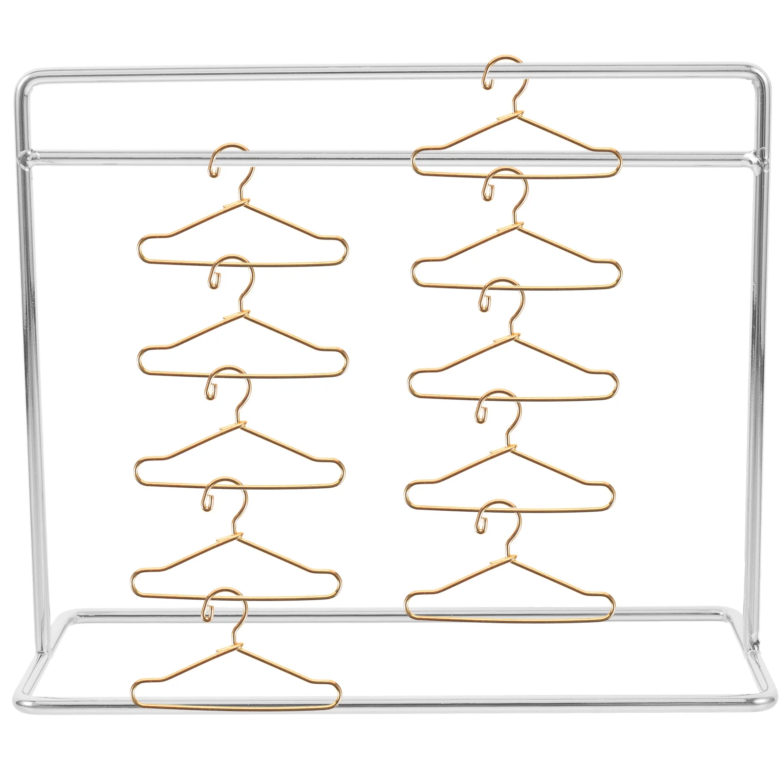 

Mini Hanger Rack and Miniature Furniture Clothes Dry Supplies Coat Hangers Clothing Baby Kid Simple Racks Dress