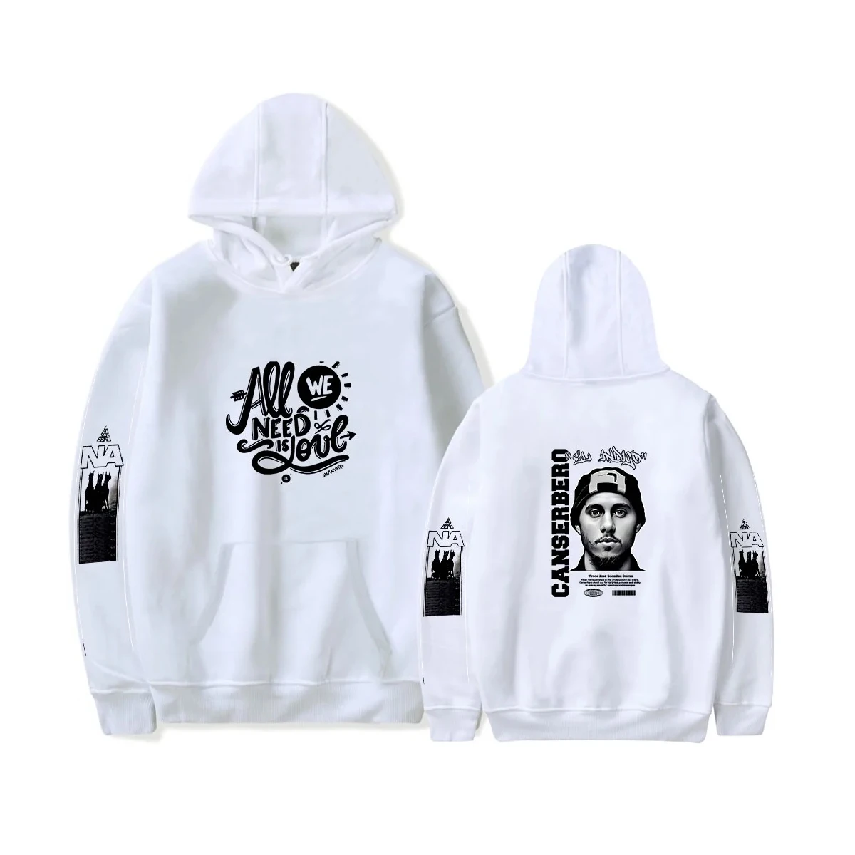 

Canserbero Merch Hoodie Unisex Retro Fashion Long Sleeved Hooded Sweatshirt Sportswear Clothing