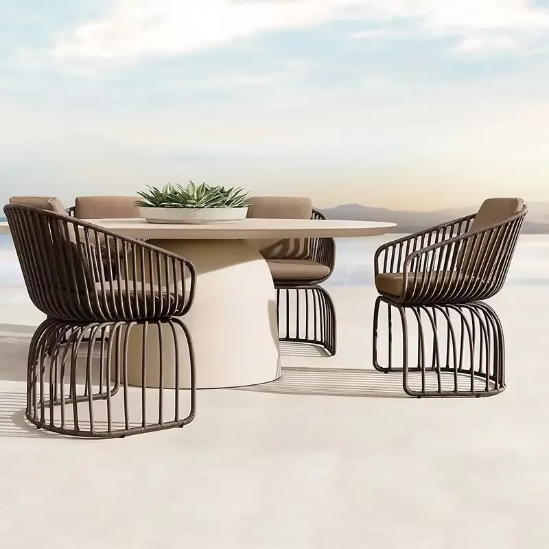 Outdoor Rattan Sofa & Lounge Chair-Contemporary Design for Hotel Use Garden Set Balcony & Courtyard Leisure