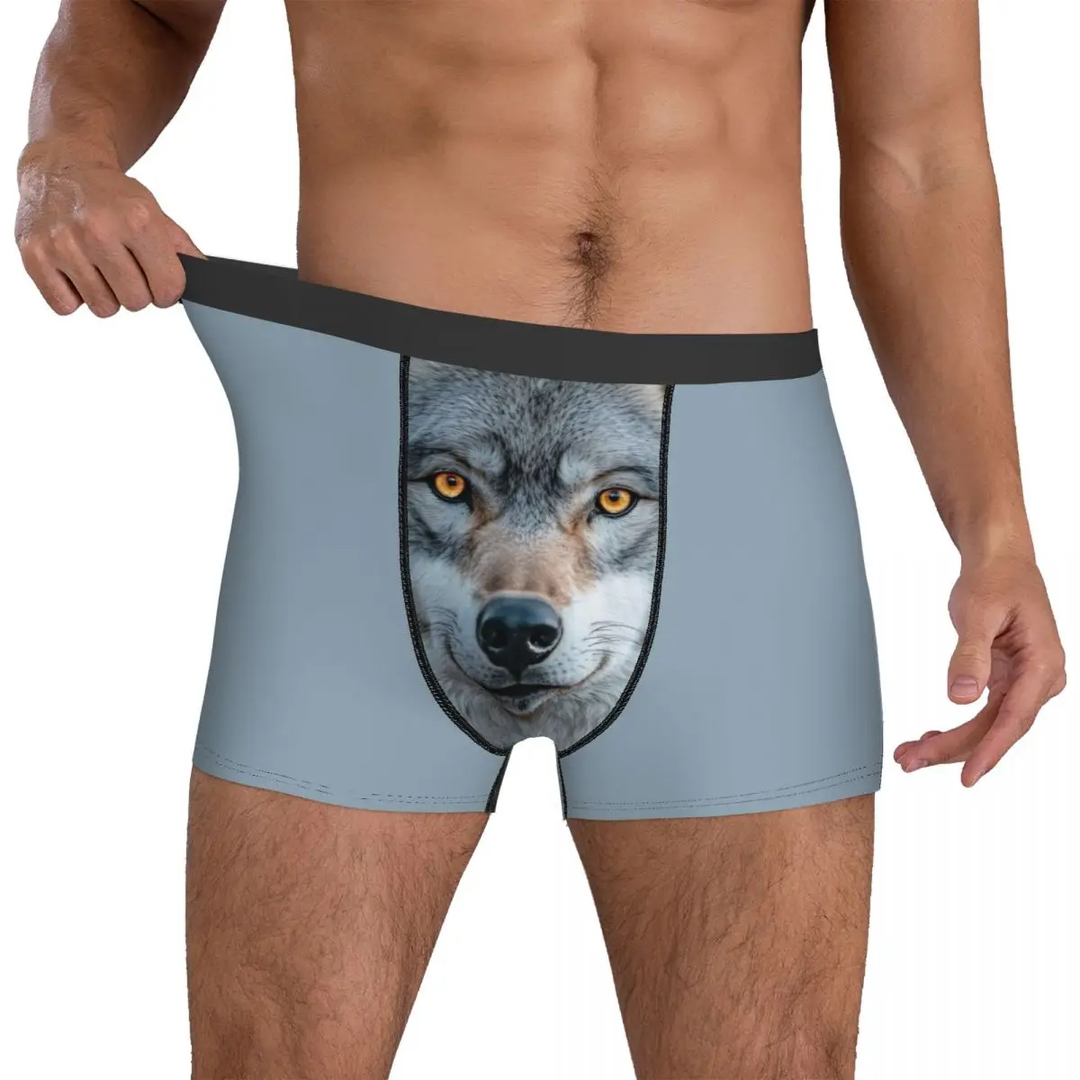 

Wolf Face Underwear Printing Boxershorts Quality Man Panties Novelty Shorts Briefs Birthday Present