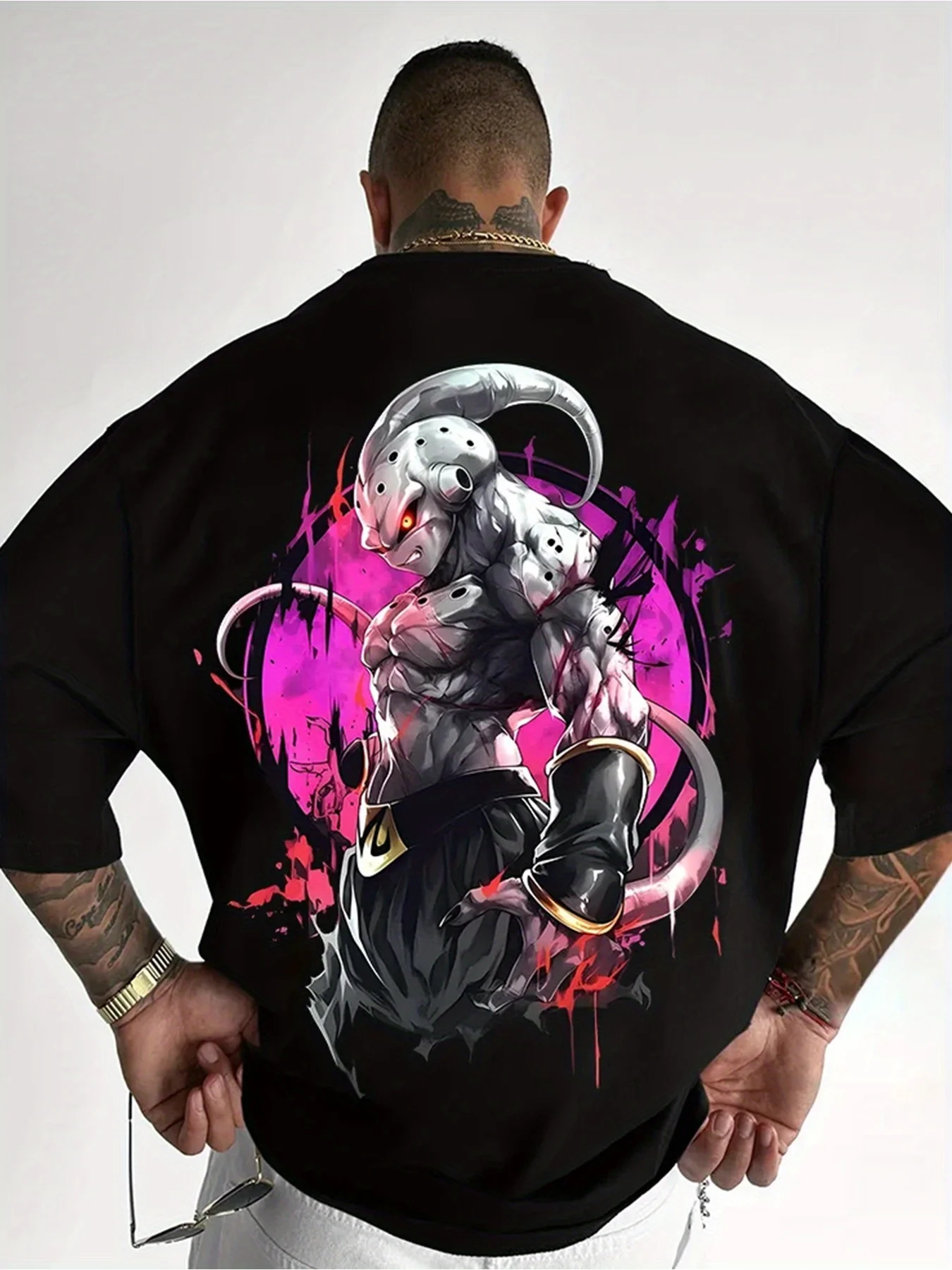 

Dragon Ball Anime Majin Buu Summer T-Shirt Harajuku Men Cotton Fitness Retro Streetwear Oversized Women Casual Short Sleeve Y2k