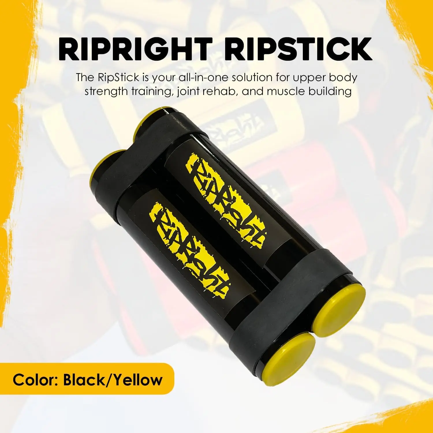 Adjustable Resistance Training Stick for Shoulder Rehab, Muscle Building & Core Workouts with 6 Bands