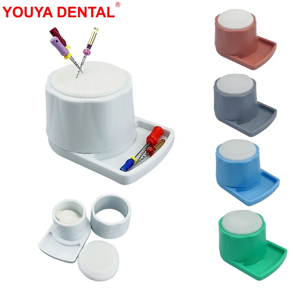 Autoclavable Dental Endo File Clean Stand Sponge Endodontics File Cleaning Box Root Canal Holder Foam Box Dentistry Drills Block