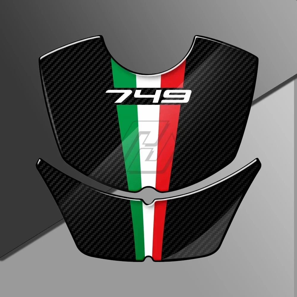 

For Ducati 749 motorcycle modification from 2003 to 2006, 3D resin carbon fiber textured fuel tank pad protective sticker