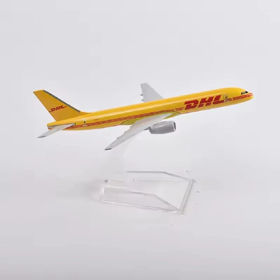 16 سنتيمتر B757 DHL البضائع طائرة نموذج طائرة دييكاست المعادن 1/400 مقياس طائرات لعبة طائرة للأطفال