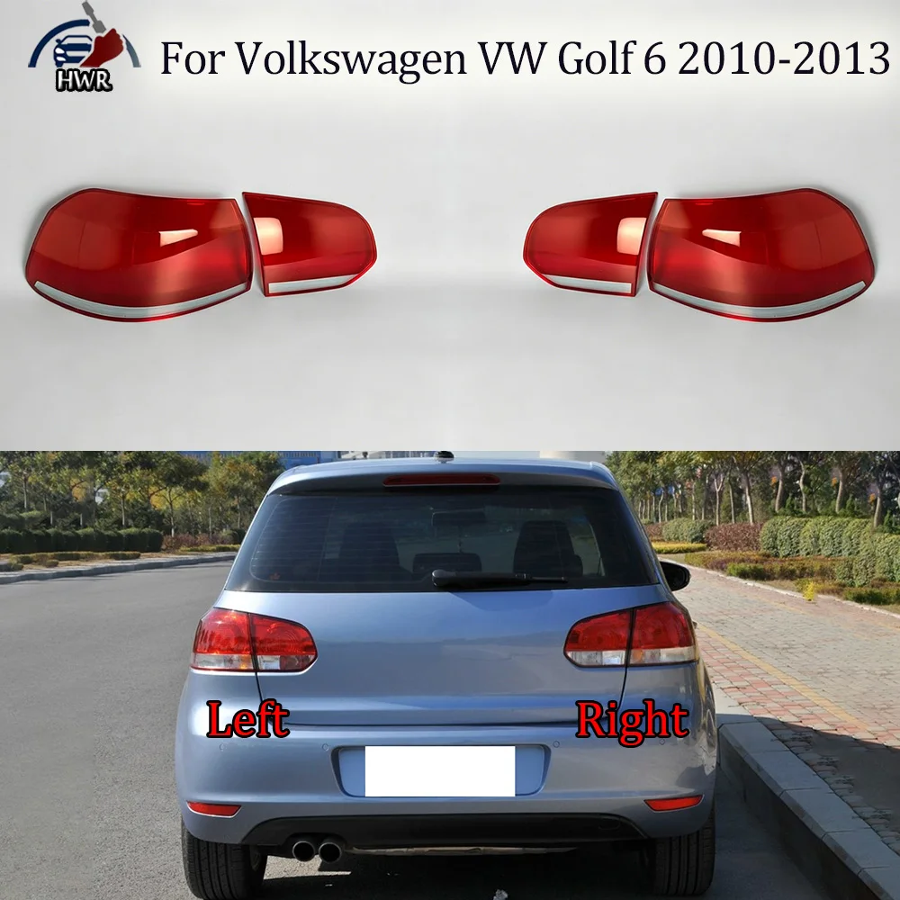 

Rear Taillamp Cover For 2010 2011 2012 2013 Volkswagen VW Golf 6 Transparent Lampshade Taillight Shell Lamp Shade Plexiglass