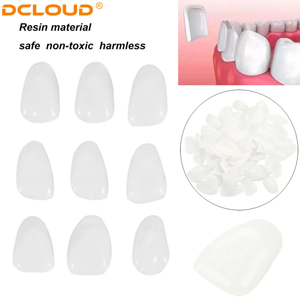 50 sztuk Dental Whitening Teeth Licówki Przednie Górne Tymczasowe Korona Piękno Licówki Ząb Fałszywe Zęby Dentysta Materiały do pielęgnacji jamy