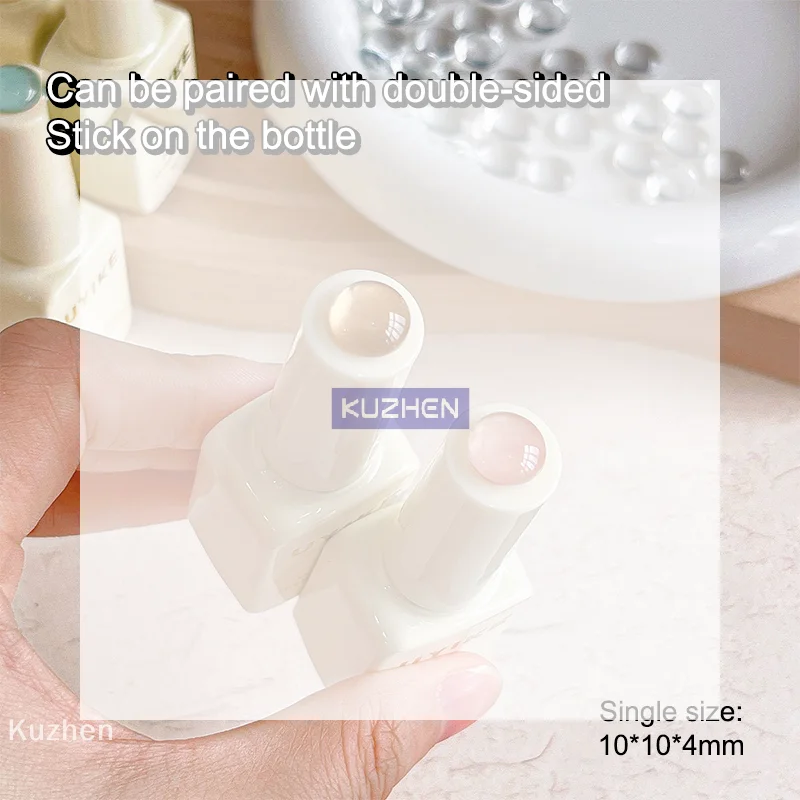/Kuz/Round Glass Color Card Clear Nail Art Display Designs Stickers Tips Flat Back Board Round Drop Nail Salon Tools 40pcs