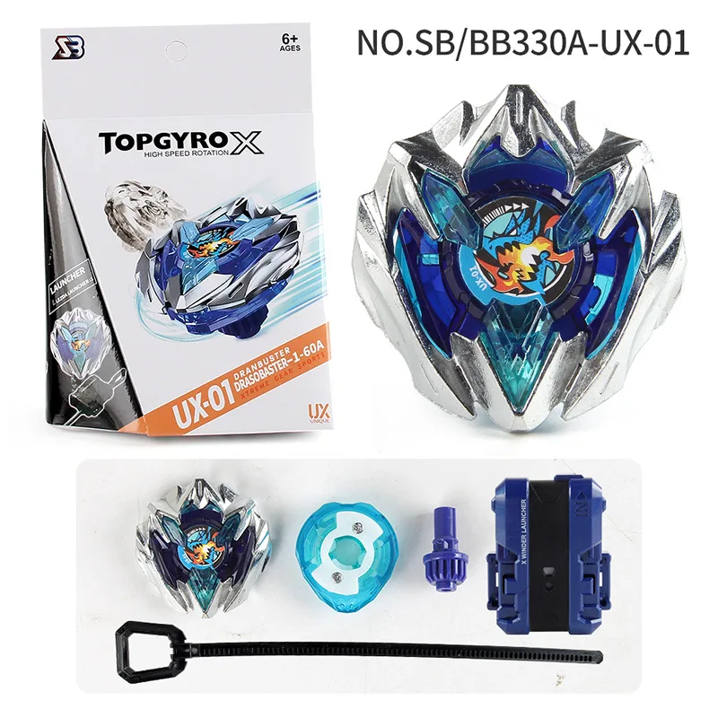 Burst Battle Spinning Top Toy with Launcher, Competitive Combat Gyroscope, DIY Assemble Spinner Toy for Kids Boys Gift