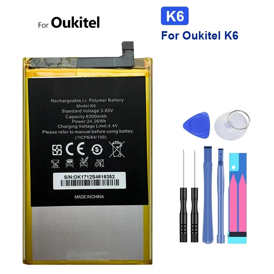 

Аккумулятор для Oukitel K6 6300 мАч