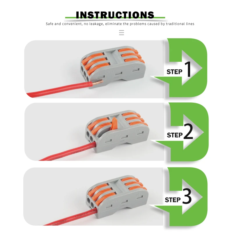 5PCS Schnelle Draht Stecker Push-in Elektrische Terminal Block Universal Spleißen Verdrahtung Kabel Anschlüsse Für Kabel Verbindung SPL ﻿ – Detail 8