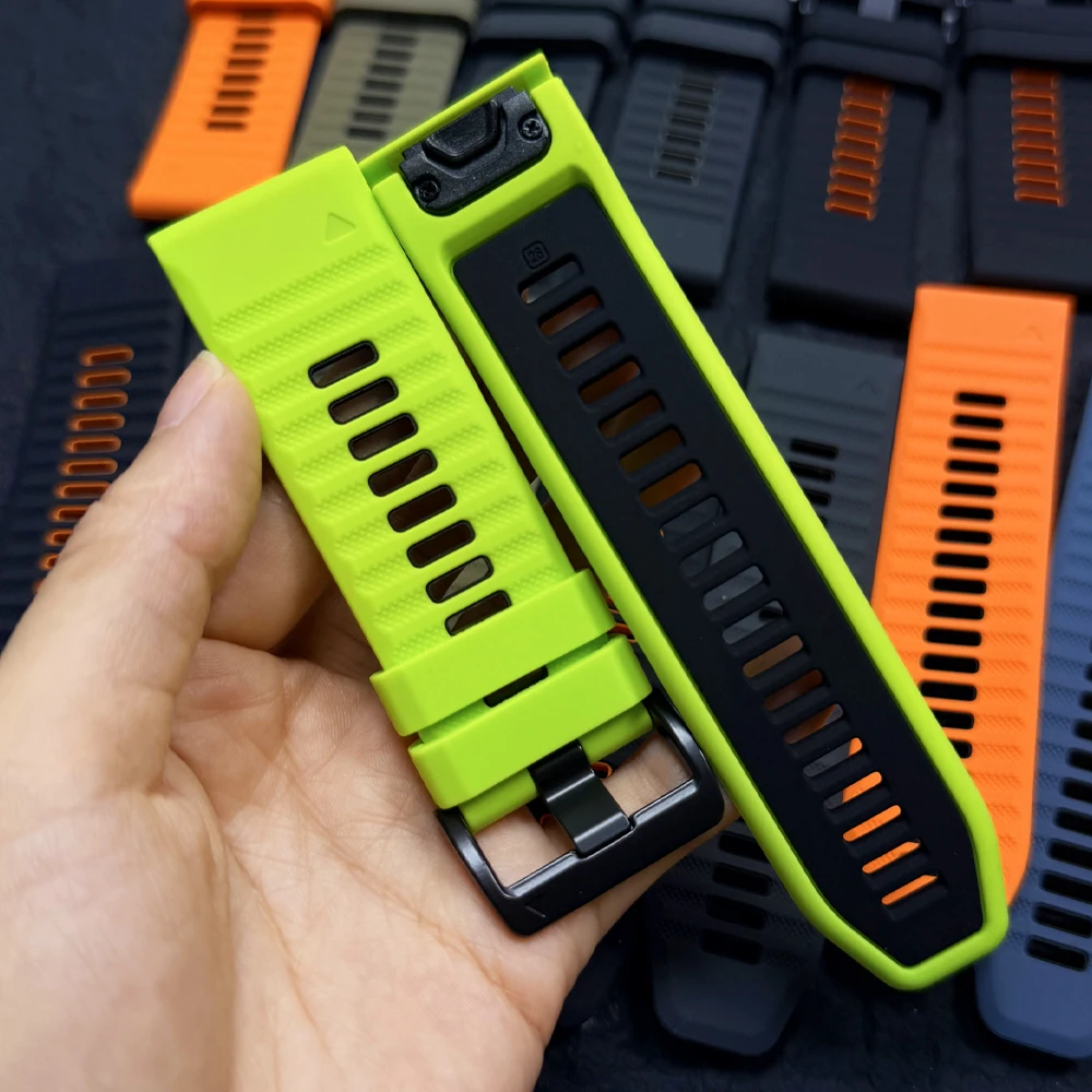22mm 26mm Silicone Strap For Garmin Fenix 9 8 E 7X 7 Pro Solar/6X 6 Sapphire 5 5X/Epix/Tactix 8 QuickFit WatchBand Official band