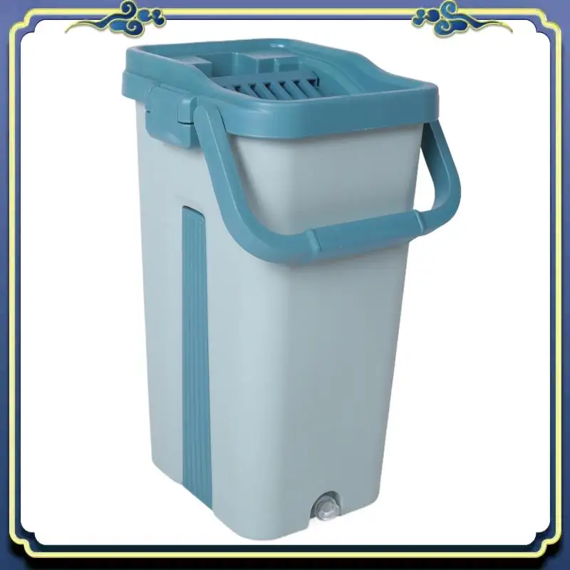 

Плоская швабра с ведром, швабра для чистки пола без рук, подушечки для швабры из микрофибры, влажная, прочная, простая установка