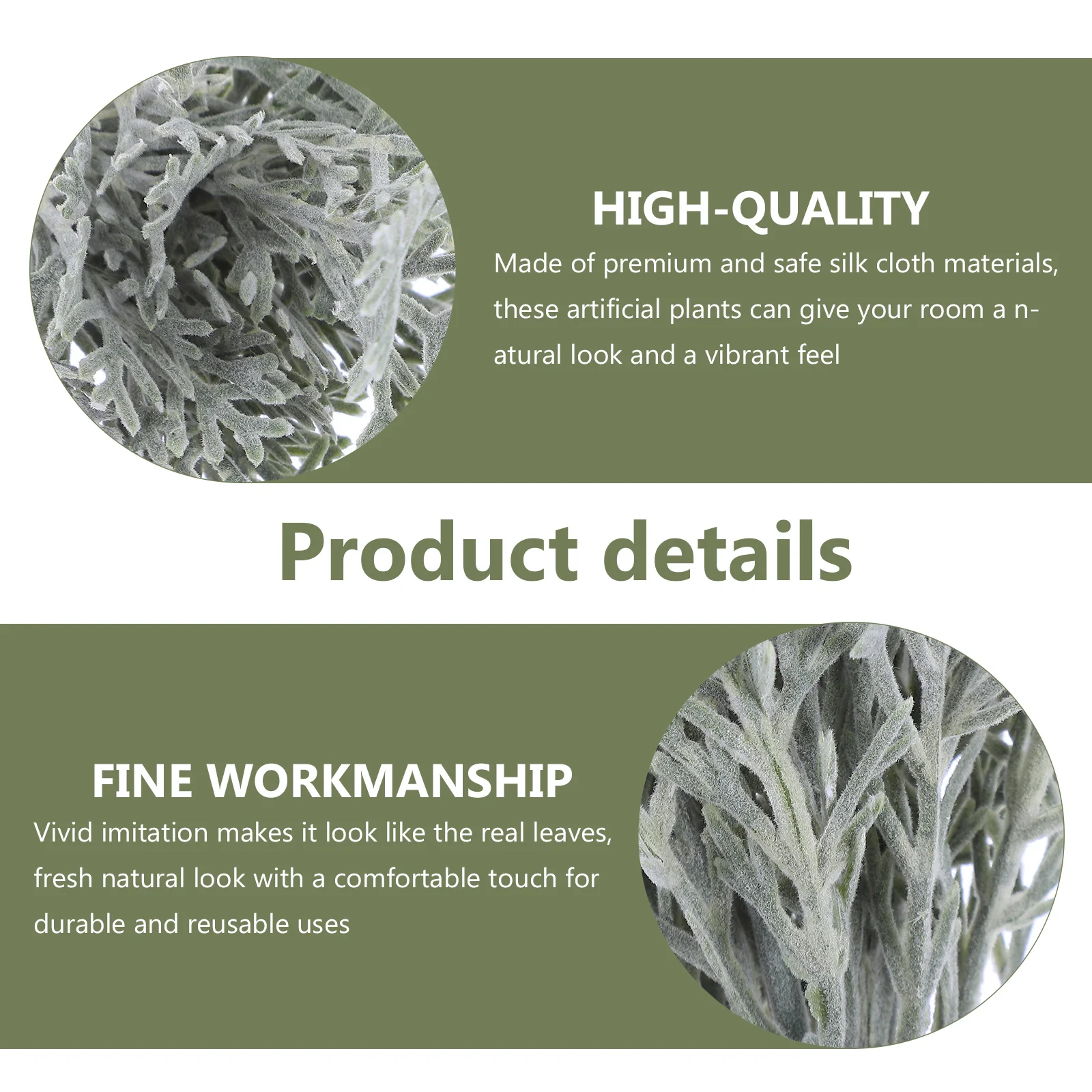 

3Pcs Simulation Plants Artificial Leaves Decor Branches Lightweight Photo Scene Props Faux Plant Ornament