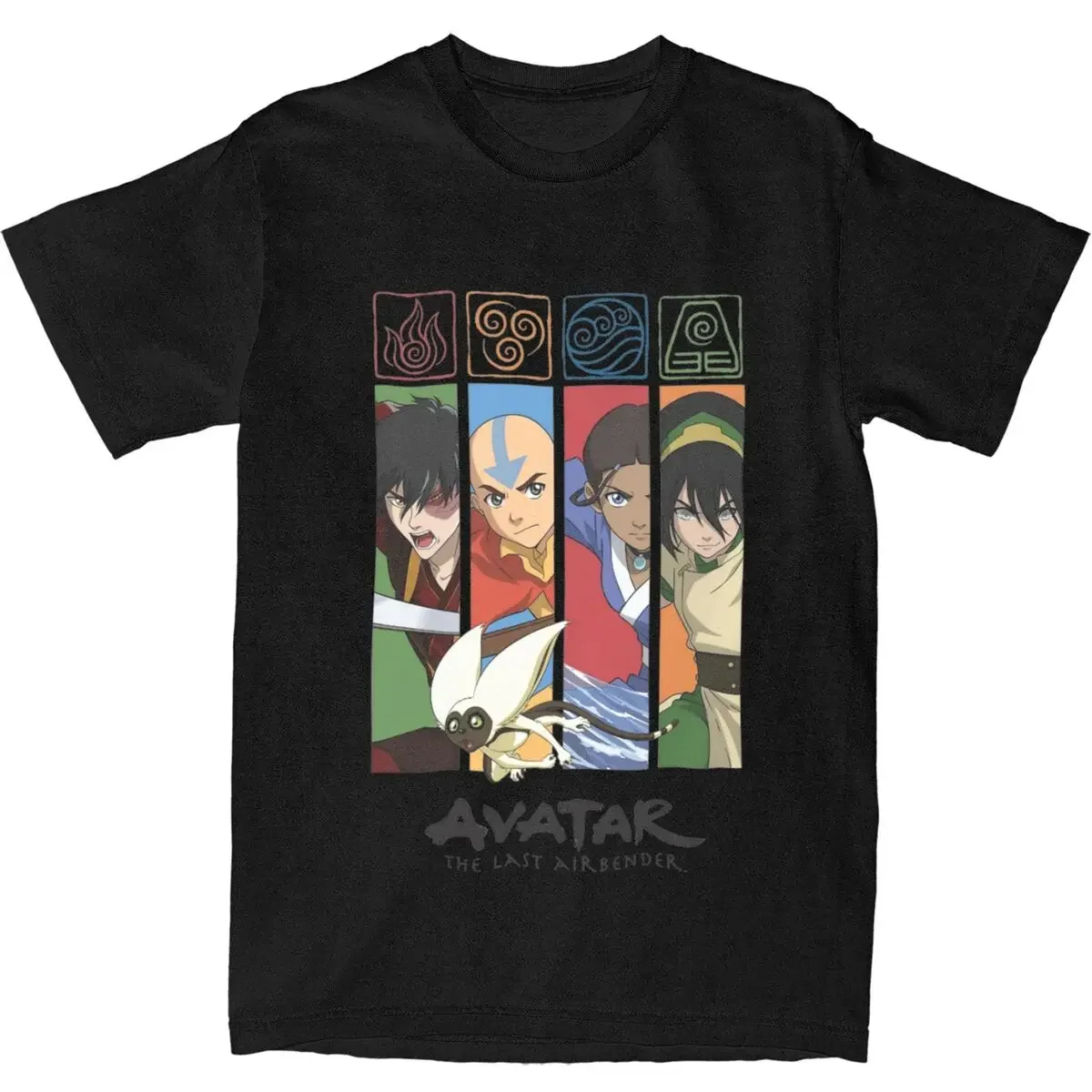 Short Clothing manga The Last Airbender Character Shirt Accessories Men Women's 100% Cotton Zuko Aang Katara Toph T-shirt 2024