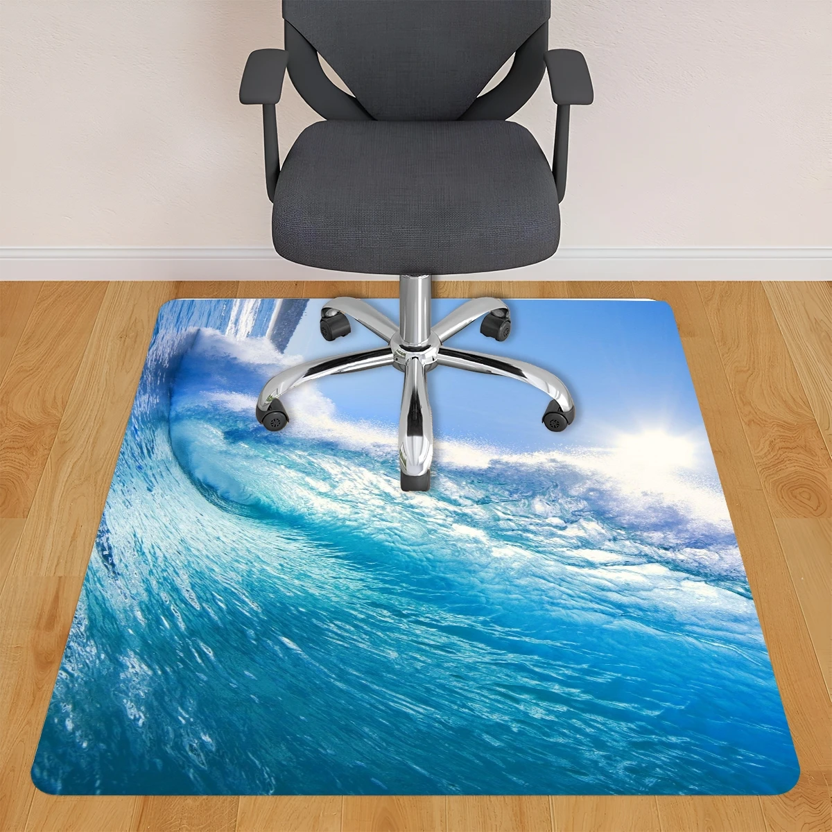 Surging Waves Floor Stickers PVC Self-Adhesive Wallpaper Waterproof Film Furniture Kitchen Countertop Rock Wall Sticker Decor