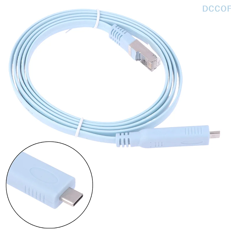 1.5m Usb C To Rj45 Console Cable Rs232 Serial Adapter For Router Rj 45 Data  Converter Type-C Switch Control Cables