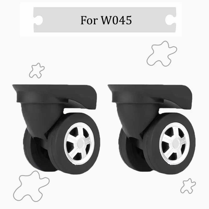 

Запасные колеса для багажа W-045, усиленные, вращение на 360° ° Поворотные колесики: бесшумные и плавные вращения, универсальные, простая установка