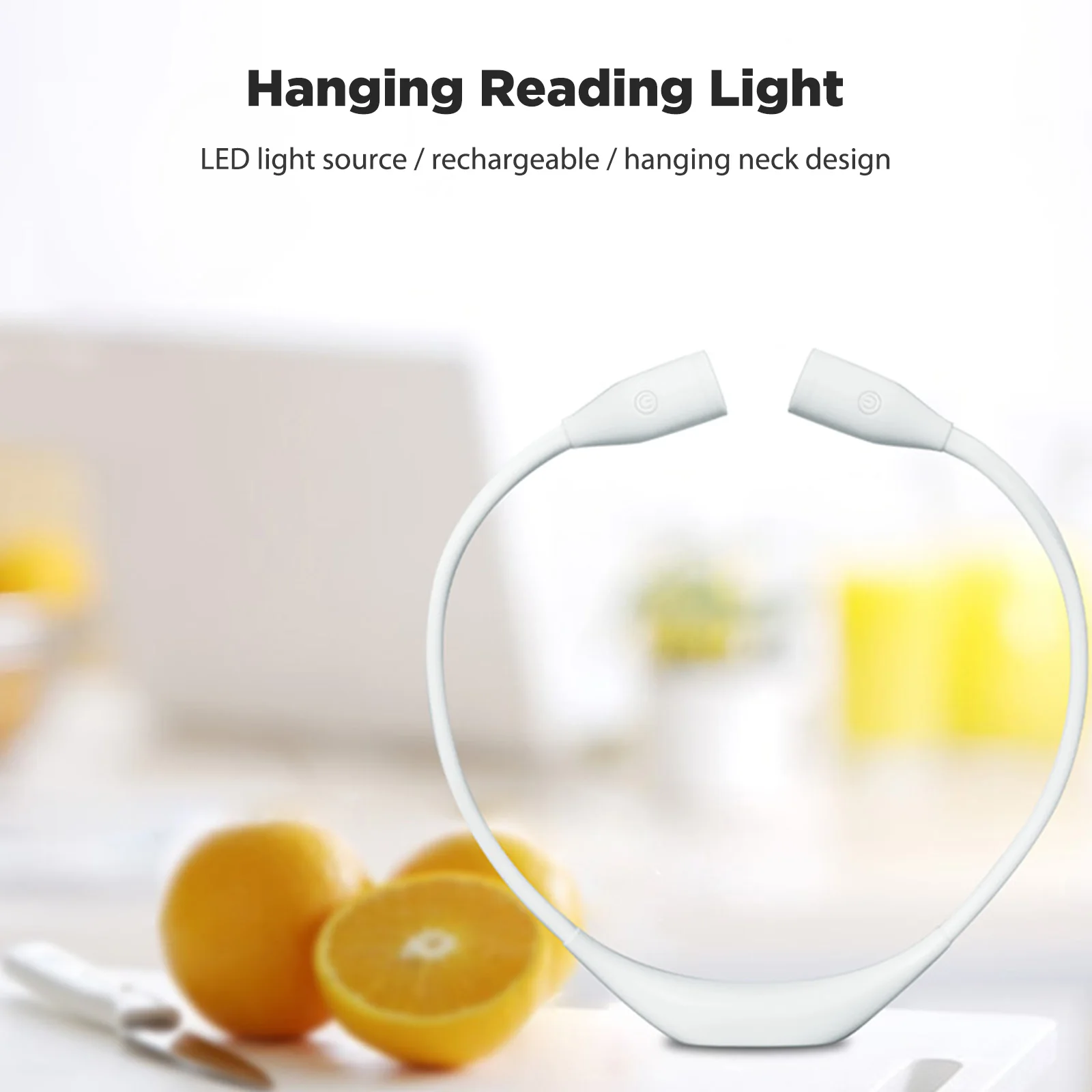 أضواء القراءة LED USB قابلة للشحن الرياضة Halterneck ضوء 360 درجة تعديل مكتب صغير الأيدي الحرة للإضاءة في الهواء الطلق #3