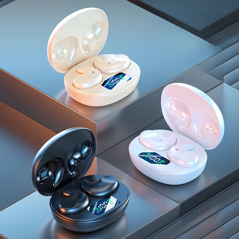 Mini ultrathin TWS Bluetooth Sleeping Earphones Not In-ear Earbuds Comfortable Side Sleeping HIFi Sound Wireless Headphones