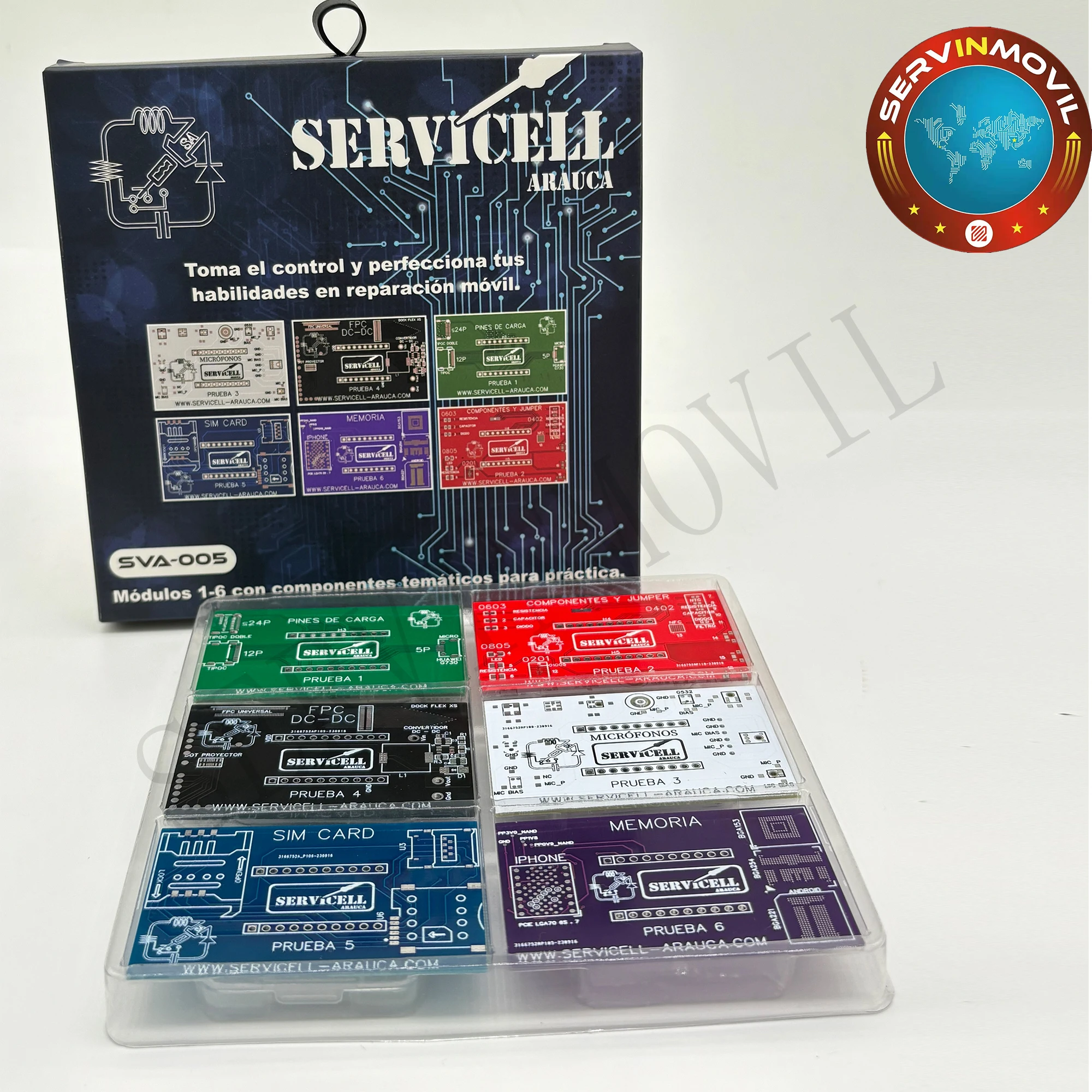 Servicell-arauca Sva005 Mobile Phone Repair Tool Kit Contém Seis Módulos Base Versão Student