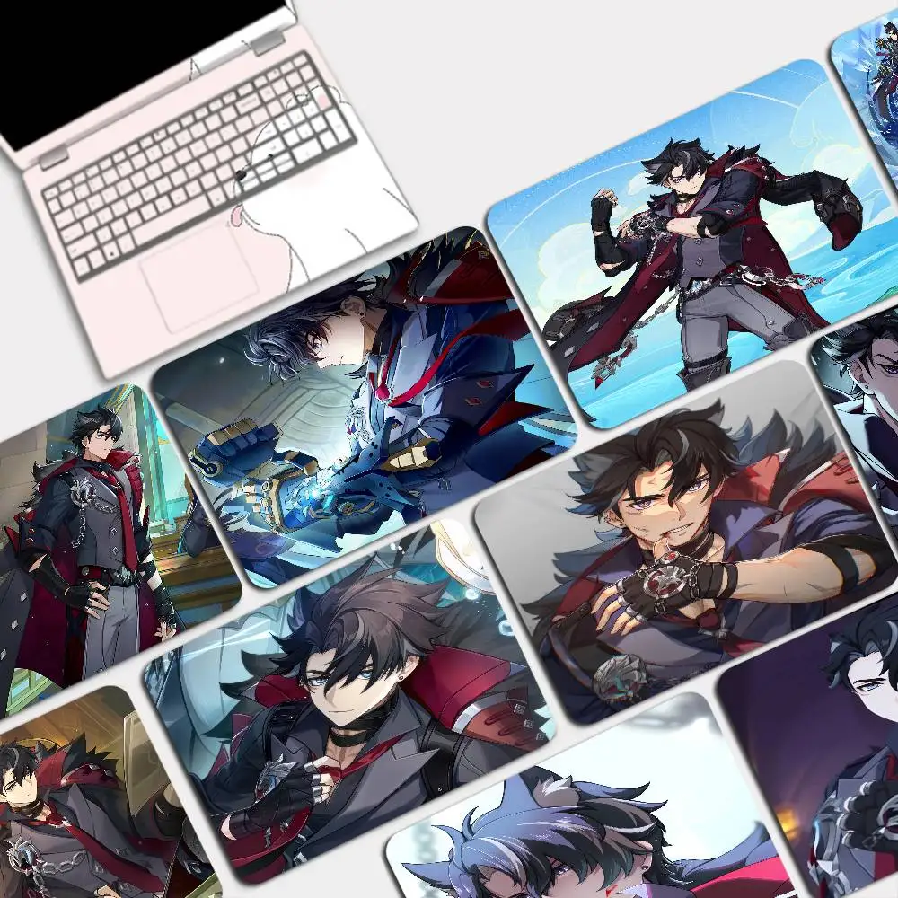 

Коврик для мыши Genshin Impact Wriothesley, резиновый, утолщенный, для геймеров, для клавиатуры, настольный коврик, декор для комнаты, для спальни девочек-подростков