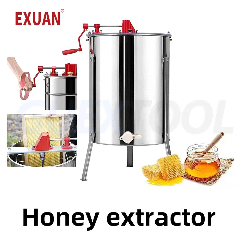 Honey Extractor Manual Stainless Steel Honeycomb Rotator Crank Honey Centrifuge Beekeeping Equipment Manual honey shaker separat