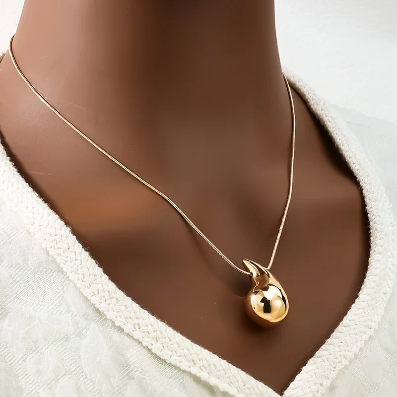 3Pcs Drop Necklace Earrings Teardrop Dainty Gold Plated Water Drop Pendant Necklace Tear Drop Trendy Jewelry Gifts for Women image 4
