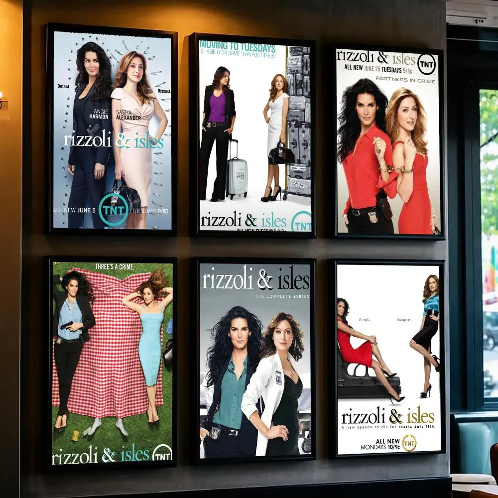 tv series R-Rizzoli and Isles-S Poster Minimalist Wall Sticker for Cafe Office Bar Home Decor and Gift
