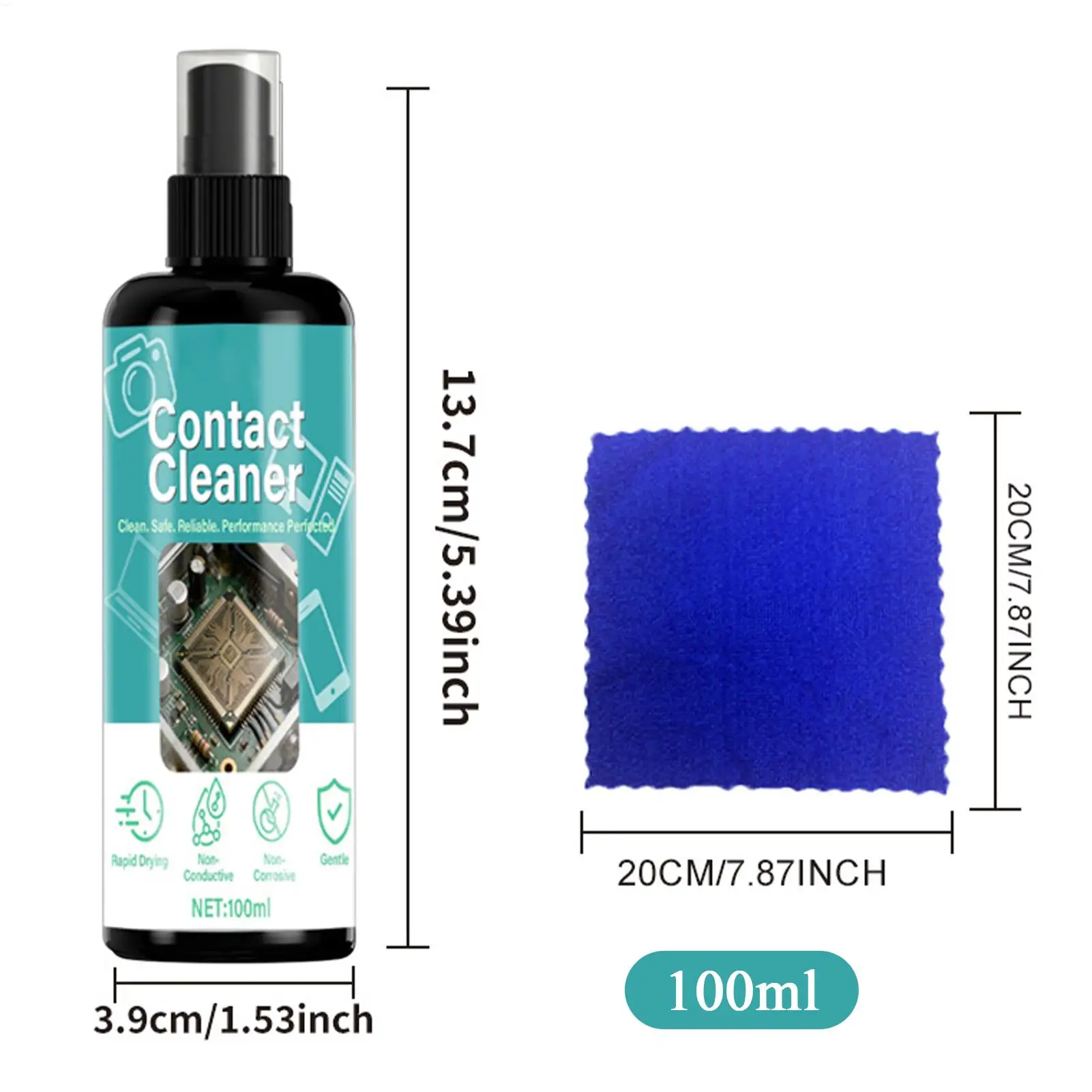 Electrical Contact Cleaner Spray 100ml for PCB Circuit Board Motherboard Cleaner Electronics Cleaner for Computer Laptop Phone - view 6