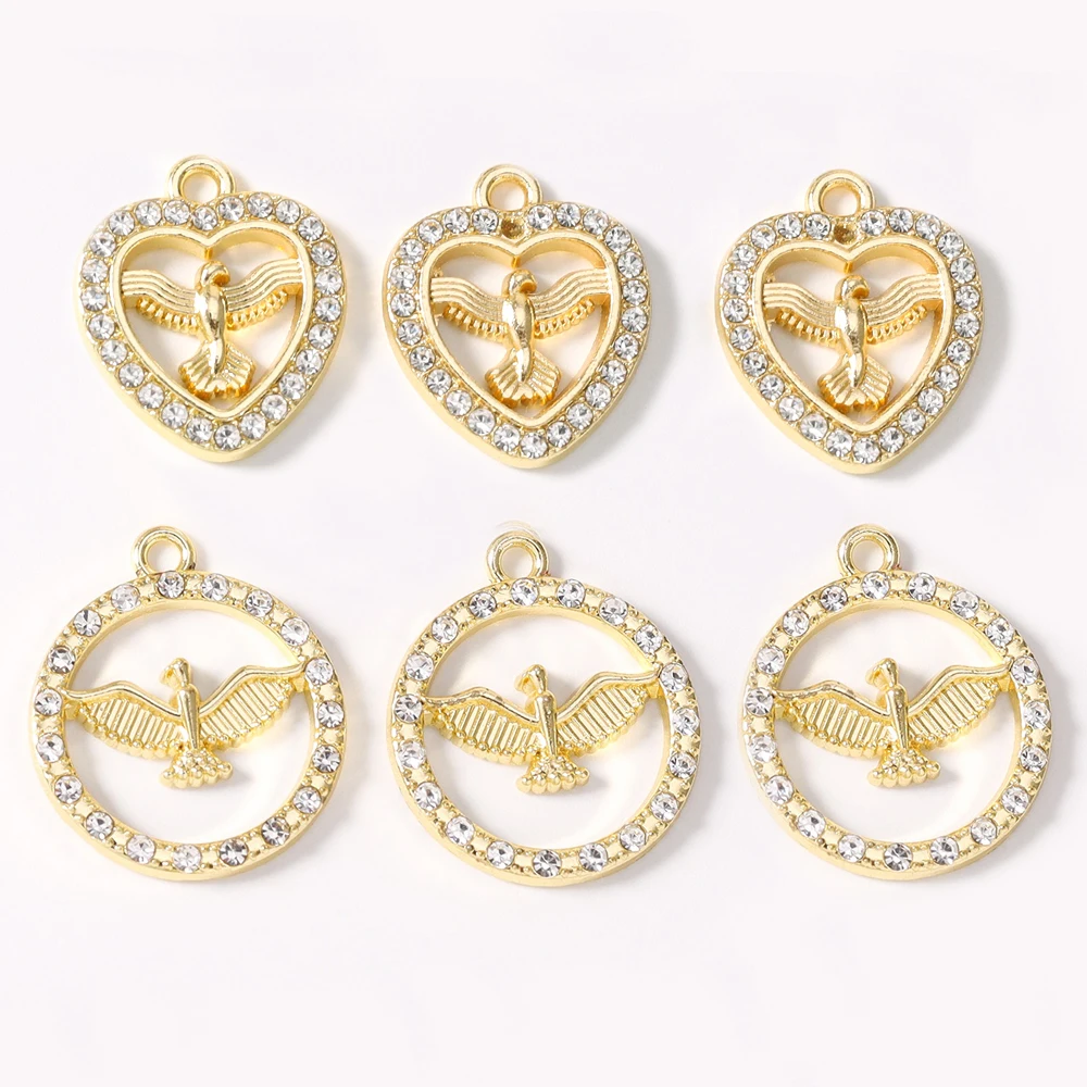 Leslie 10 Stück 17*18mm Gold- und Silberfarbene Kristall-Schaukelpferd-Anhänger für Handgefertigte Niedliche Ohrringe, Halsketten und Schmuckherstellung – Detail 25