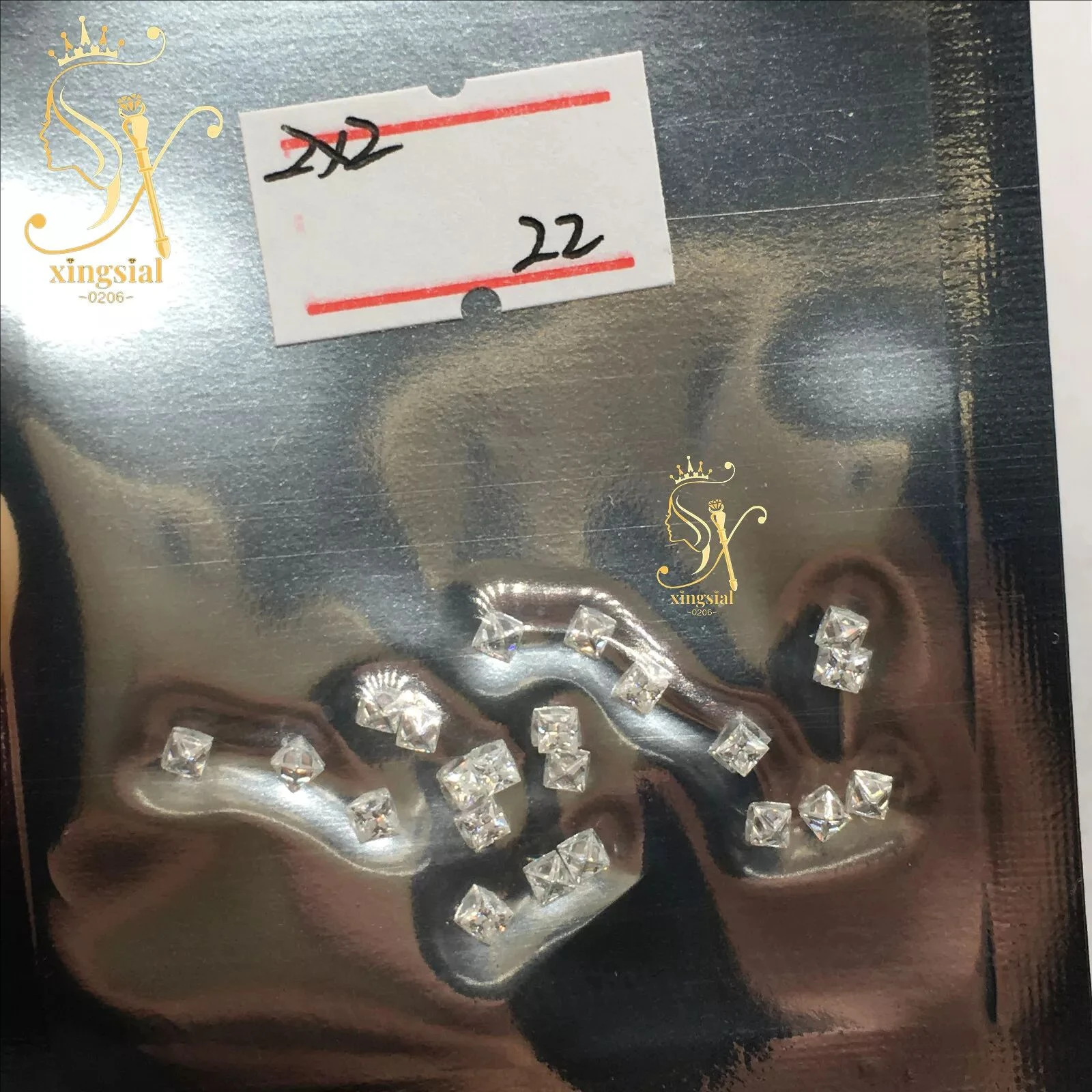 1.5x1.5-4x4mm Mini Sizes 10PCS White Princess Cut Moissanite D VVS1 Pass Diamond Tester Pen II for DIY Jewelry Making