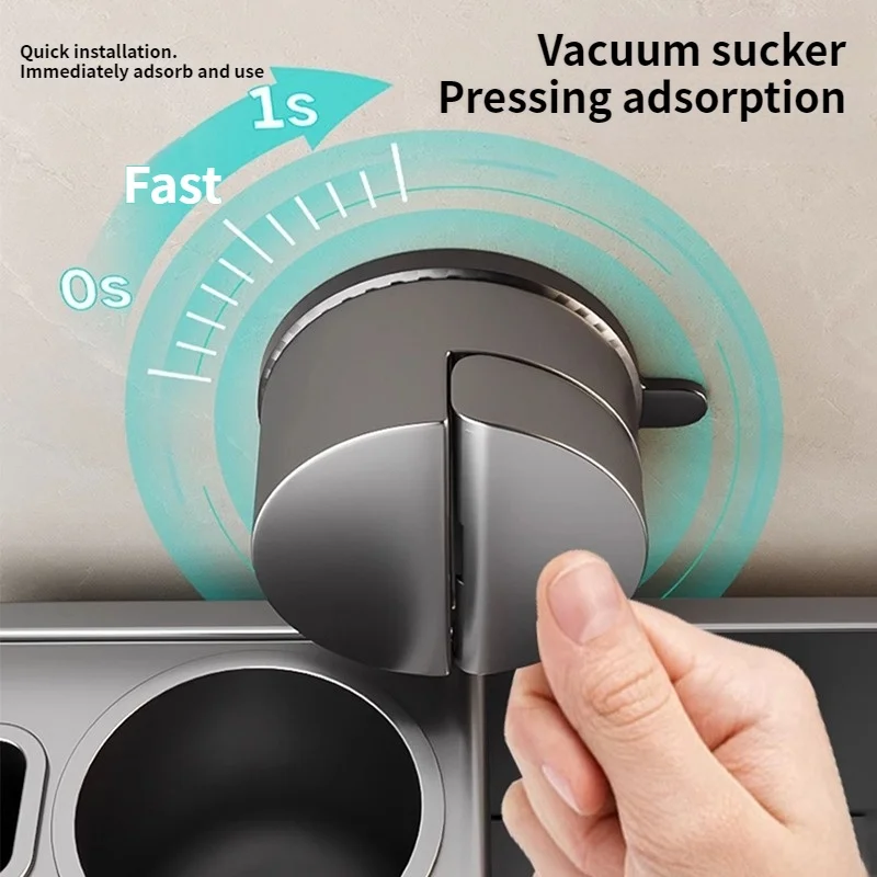 흡착식 변기솔 보관대 무타공 벽걸이 가정용 사각지대 없는 변기 청소 도구