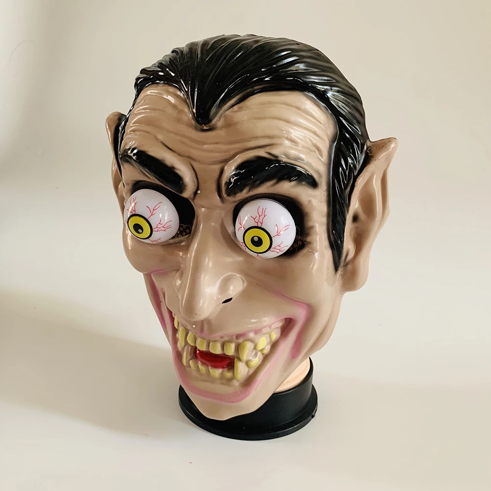 

Halloween Spring Eye Mask Terror Horror Head Cover Halloween Cosplay Mask Fancy Dress Party Prop for Men and Women (Big Ear Type