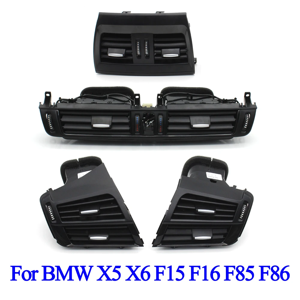 

LHD Car Dash Center Middle Air Vent Outlet Cover Left Right AC Vent Grille Panel For BMW X5 X6 F15 F16 F85 F86 2014-2018