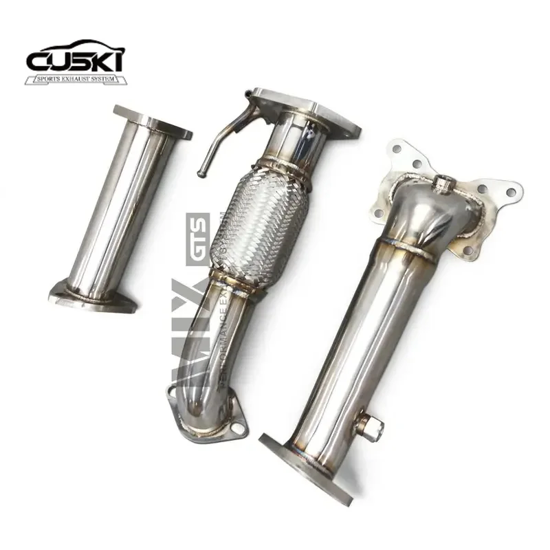 High Flow exhaust system downpipe resonant tube suitable for 2009-2013 Honda Spire 2.4 quality Stainless Steel car Exhaust Modif