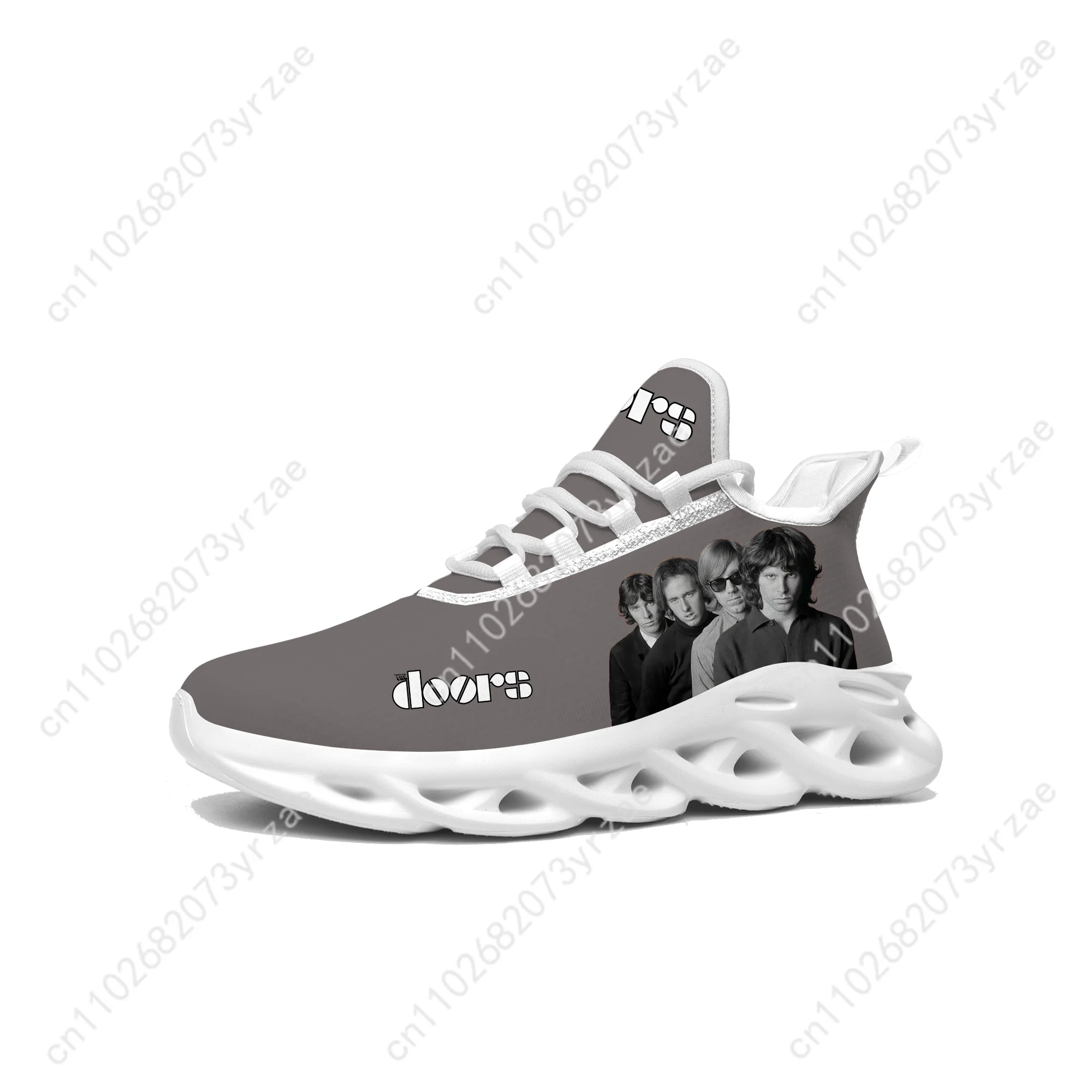 The Doors Flat Sneaker Lace Mesh Shoes Mens Womens Sports Shoe High Quality Personalized Comfortable Sneakers Customized Footwe