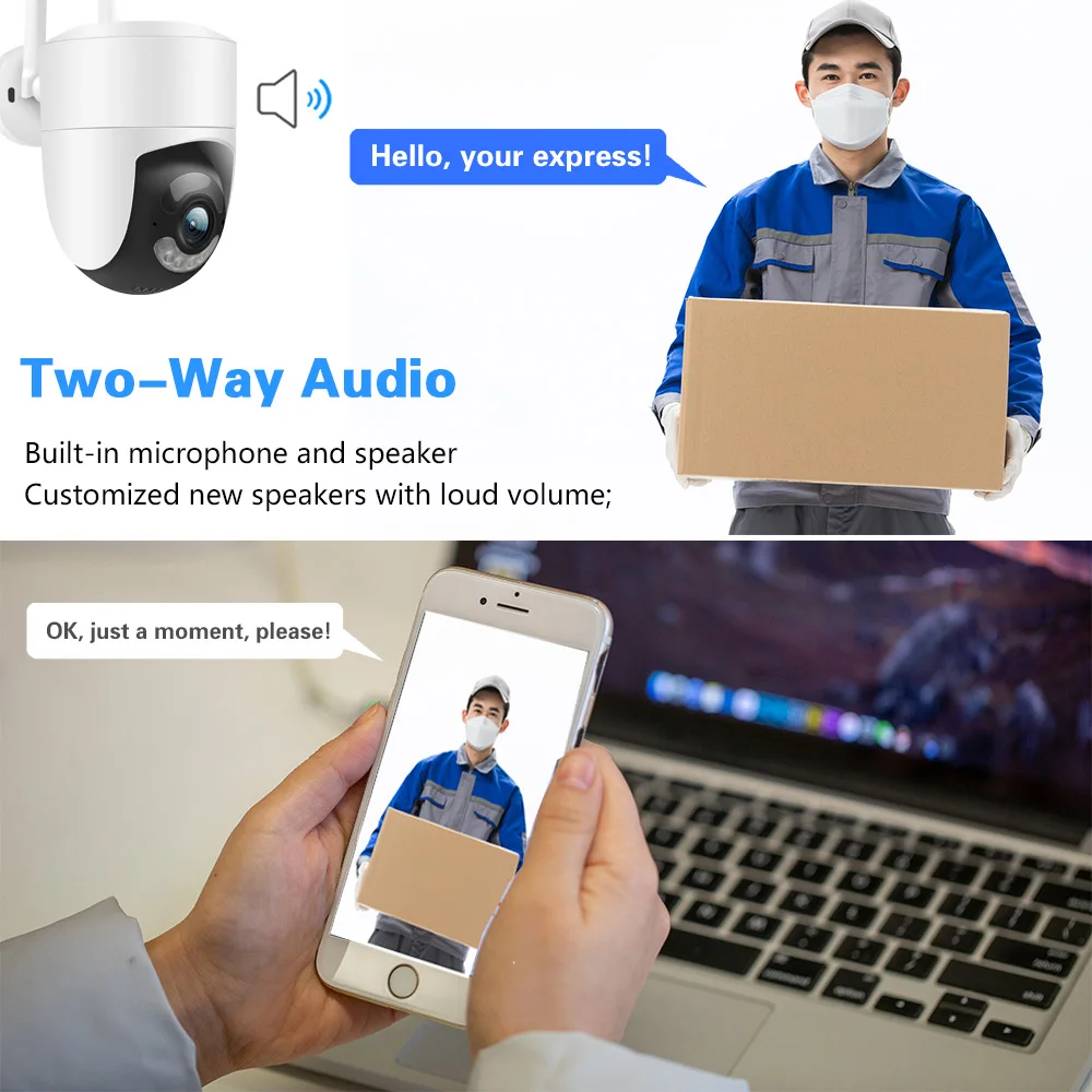 Tuya 5MP PTZ CCTV Camera Security System Kit 8CH Wireless NVR Kit Two Way Audio Wifi IP Camera Video Surveillance System Set P2P