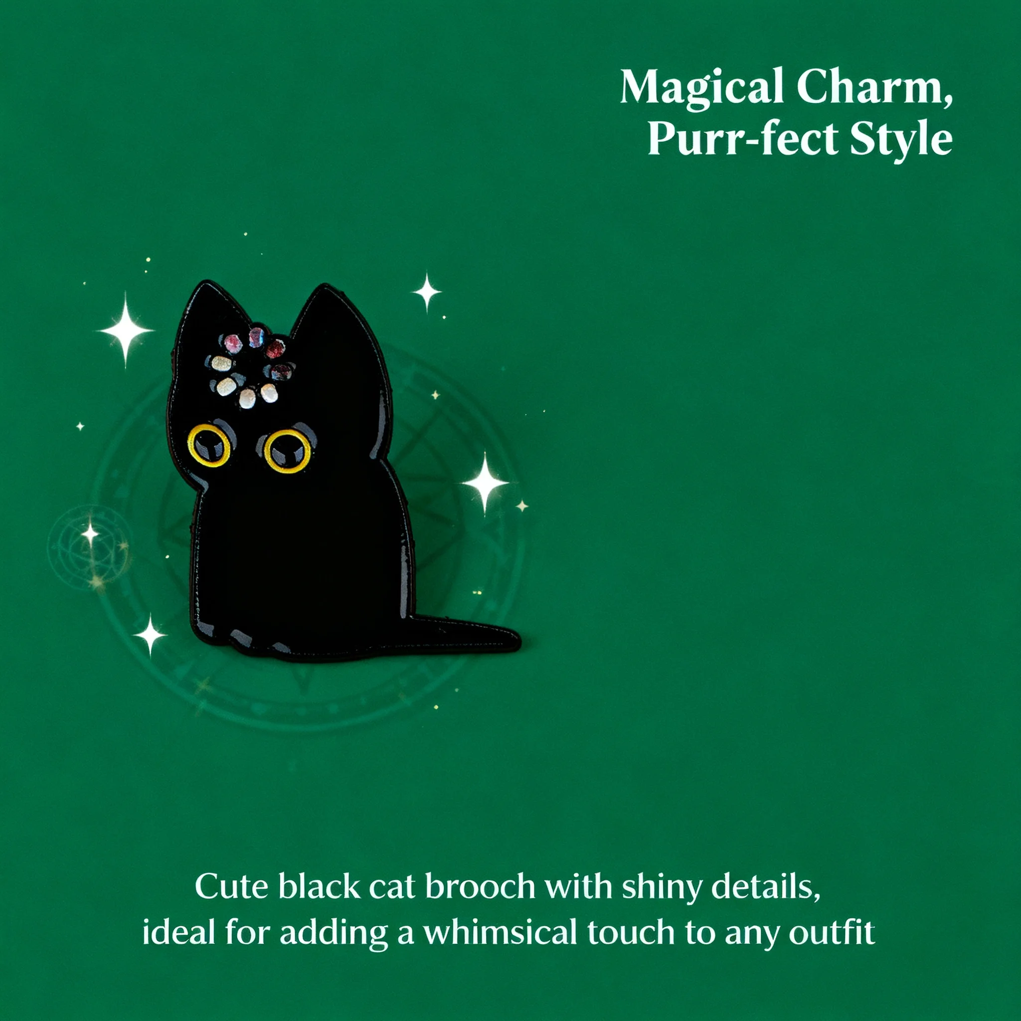 Mens Womens Black Cat Brooch Pin Badge Clothing Backpack Accessories Alloy Lapel Pins Fashion Jewelry Wholesale