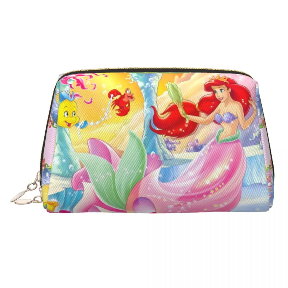 

Custom Ariel The Little Mermaid Mangas Cosmetic Bag Women Kawaii Large Capacity Cartoon Makeup Case Beauty Storage Toiletry Bags