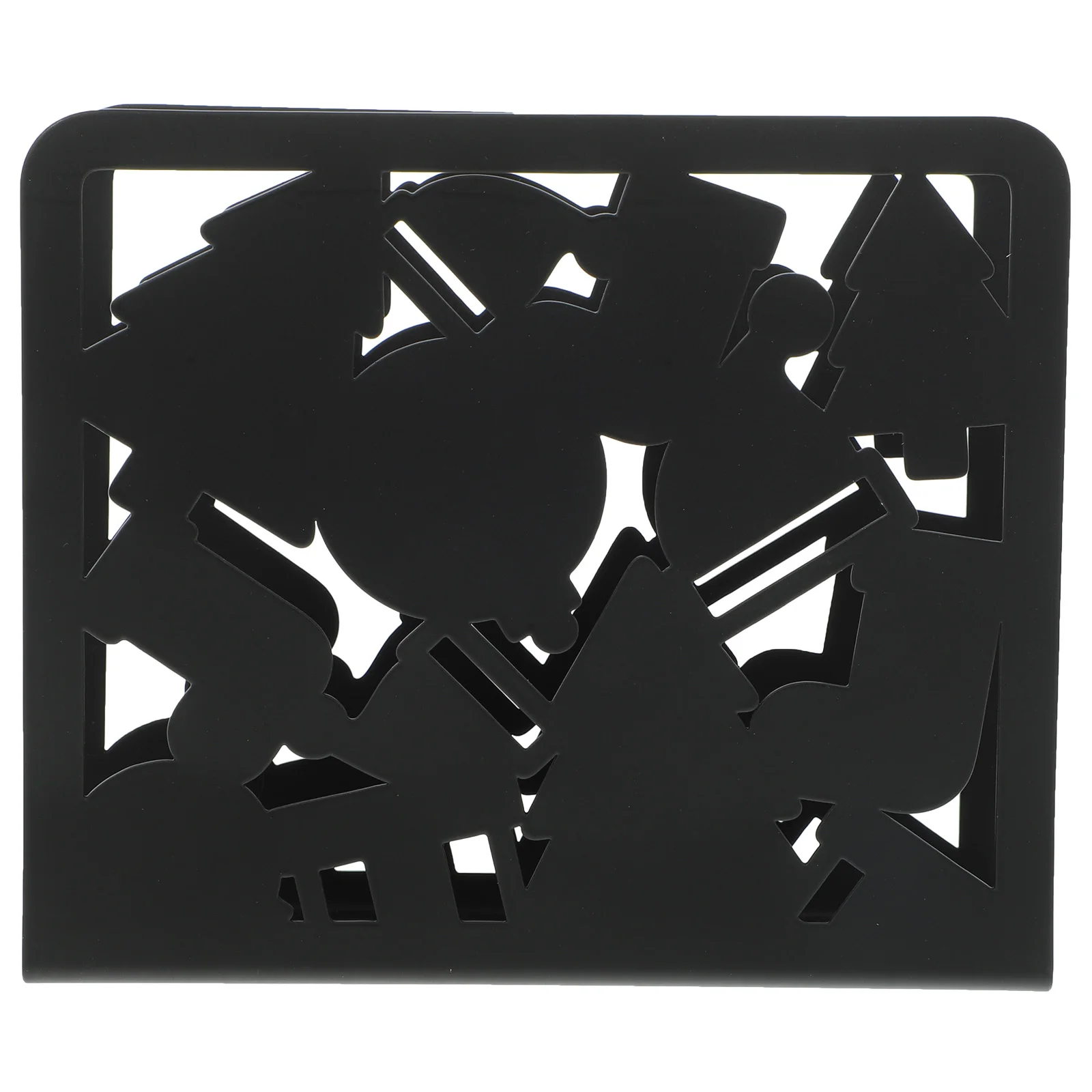 

Metal Hollow Napkin Holder Tissue Stand Black Christmas Shoe Design Decorative Bathroom Storage Rack Home Accessories