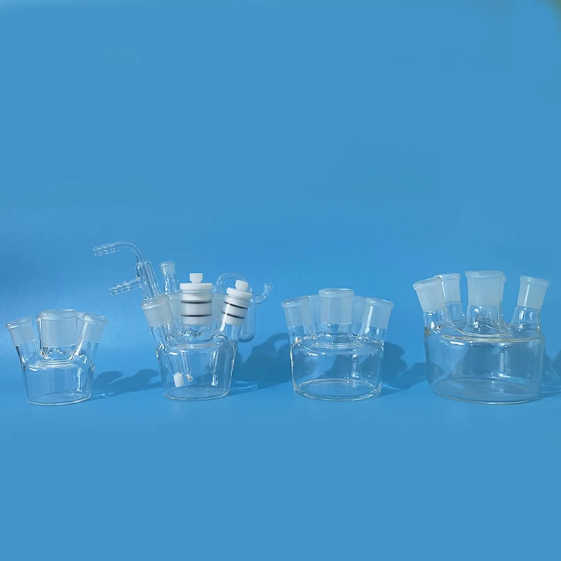 Cellule électrolytique scellée à cinq ports, cellule électrolytique expérimental redox. Cellule électrolytique à bain d'eau simple/double.