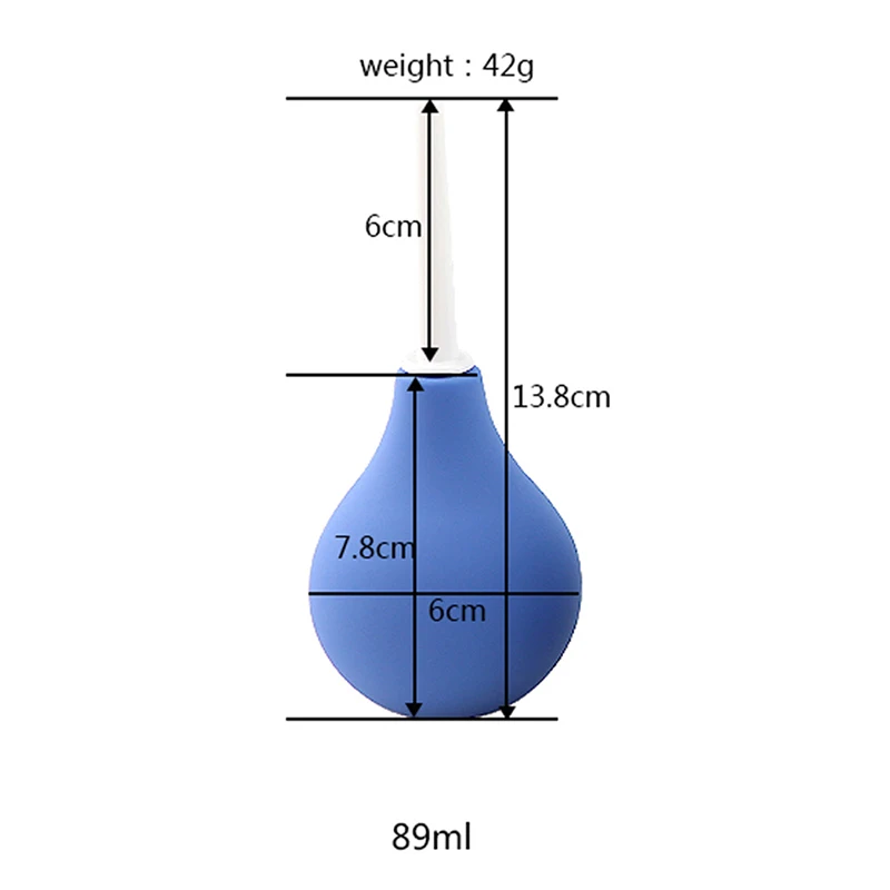 1PC 89ML Unisex Anal Shower Silicone Enemator Vaginal Enema Rectal Syringe Anal Rectum Vaginal Cleaner Bidet Accessories