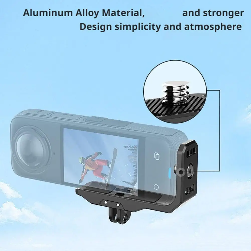 For Insta360 X5/X4 Magnetic Metal Horizontal L-shaped Shooting Mounting Stand Bracket Camera Bracket Magnetic Accessories V7N8