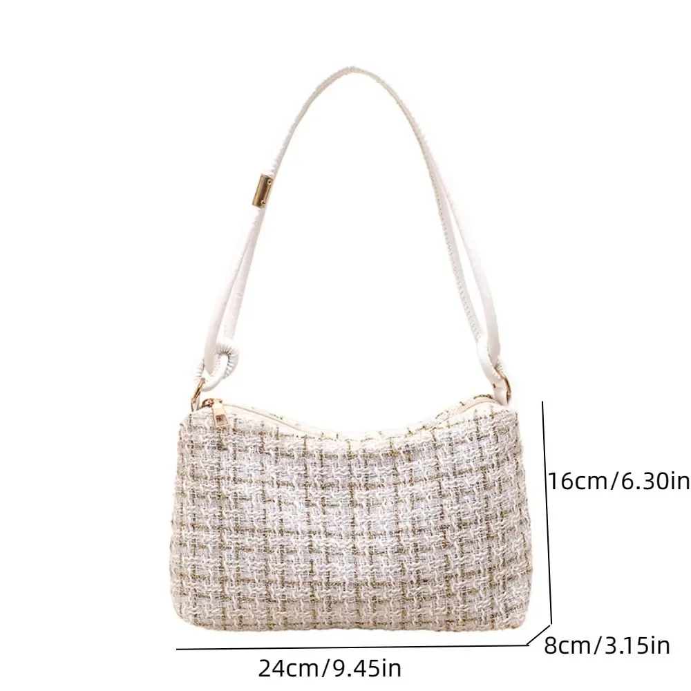 Koreanischen Stil Weiche Woll Plaid Unterarm Tasche Neue Luxus Designer Handtaschen frauen Gepäck