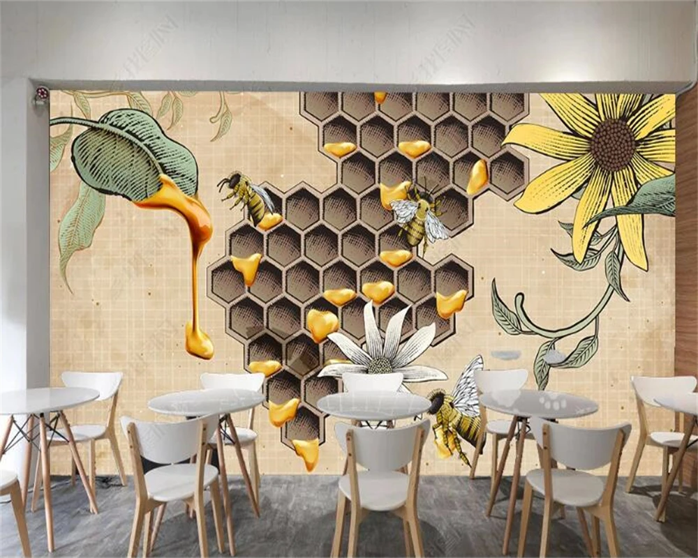 beibehang Customized latest modern and minimalist dining food coffee shop blackboard restaurant hotel work clothes wallpaper