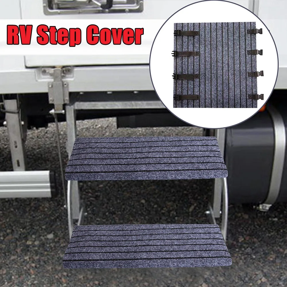 عدم الانزلاق قابل للتعديل RV خطوة حصيرة تخييم درج فقي وسادة سهلة التركيب تنظيف الأوساخ حماية مقطورة تخييم فان الملحقات