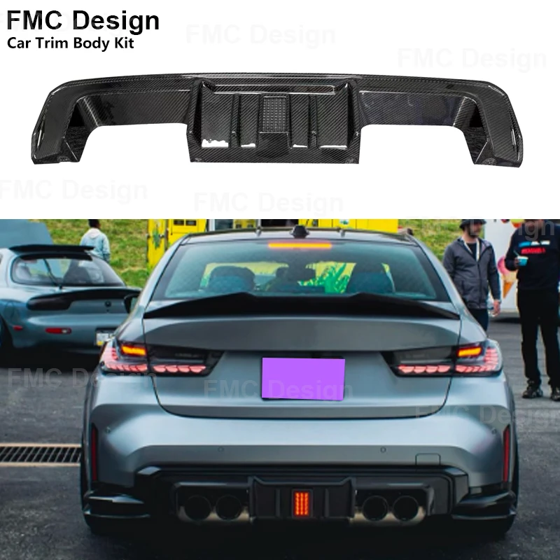 Suitable for BMW G80 M3 G82 M4 R44 carbon fiber car rear bumper spoiler rear lip component reinforced body kit