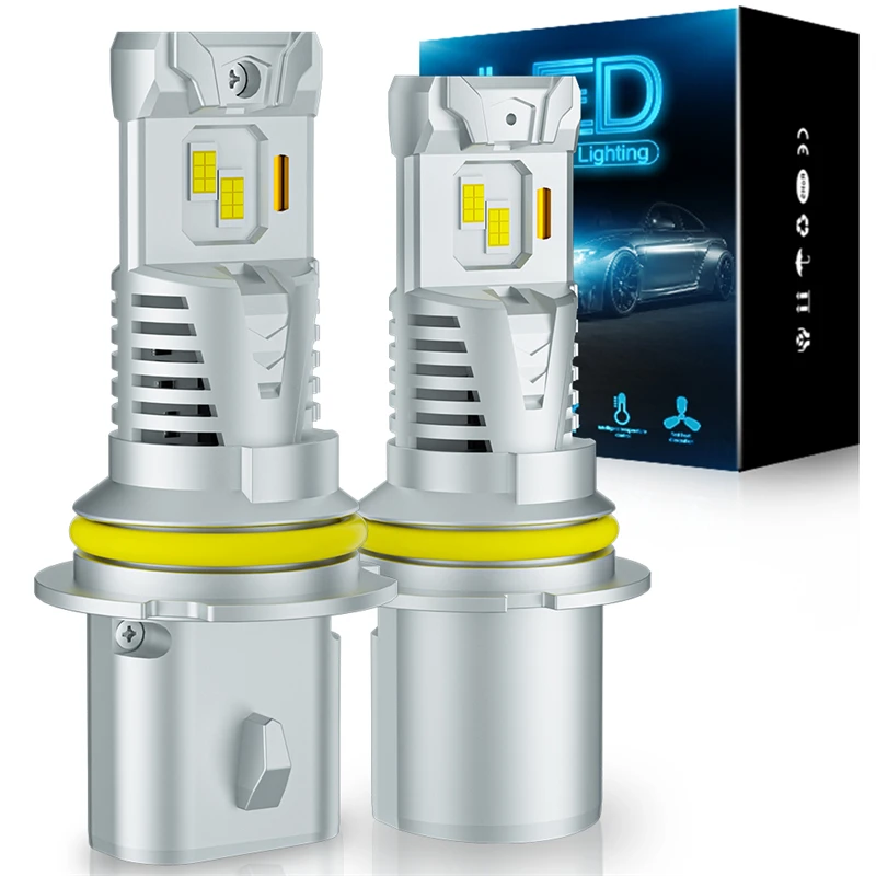 

2Pcs 350000LM 500W LED 9007 HB5 H13 LED Headlight Bulb CSP Bulb Fanless For Car With Canbus 9008 High & Low Beam Canbus Fog Lamp